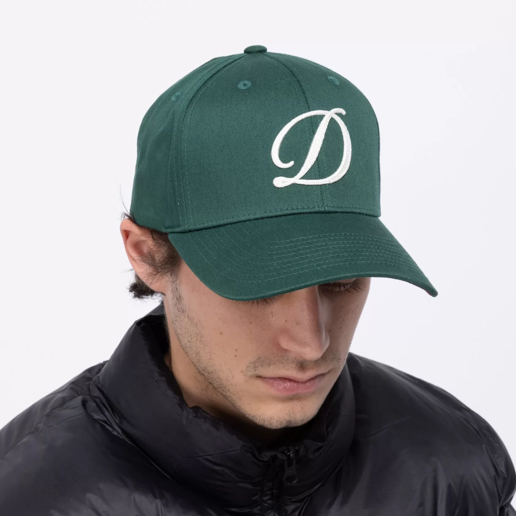 Dime MTL Casquettes & Tuques-Casquette Cursive D Full Fit Forestgreen