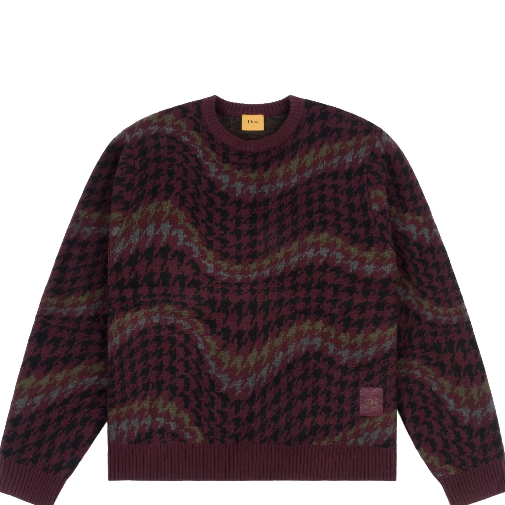 Dime MTL Manteaux & Hauts-Chandail Houndstooth Burgundy
