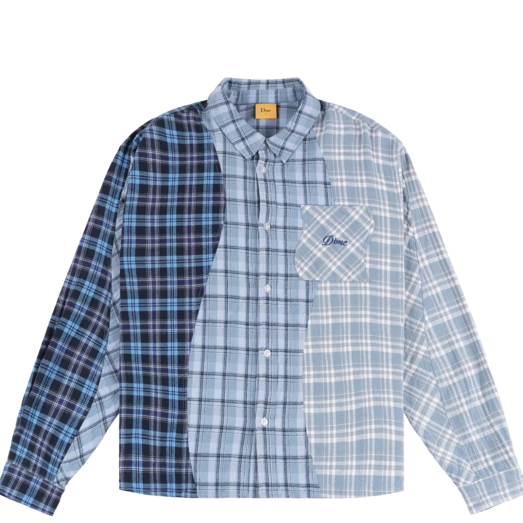 Dime MTL Manteaux & Hauts-Chemise Triple Plaid Blue
