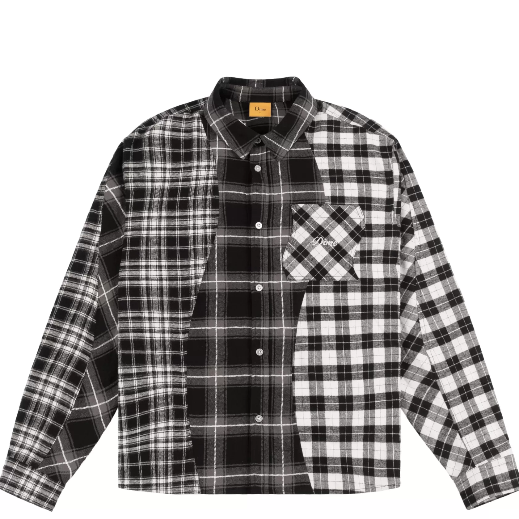 Dime MTL Manteaux & Hauts-Chemise Triple Plaid Black