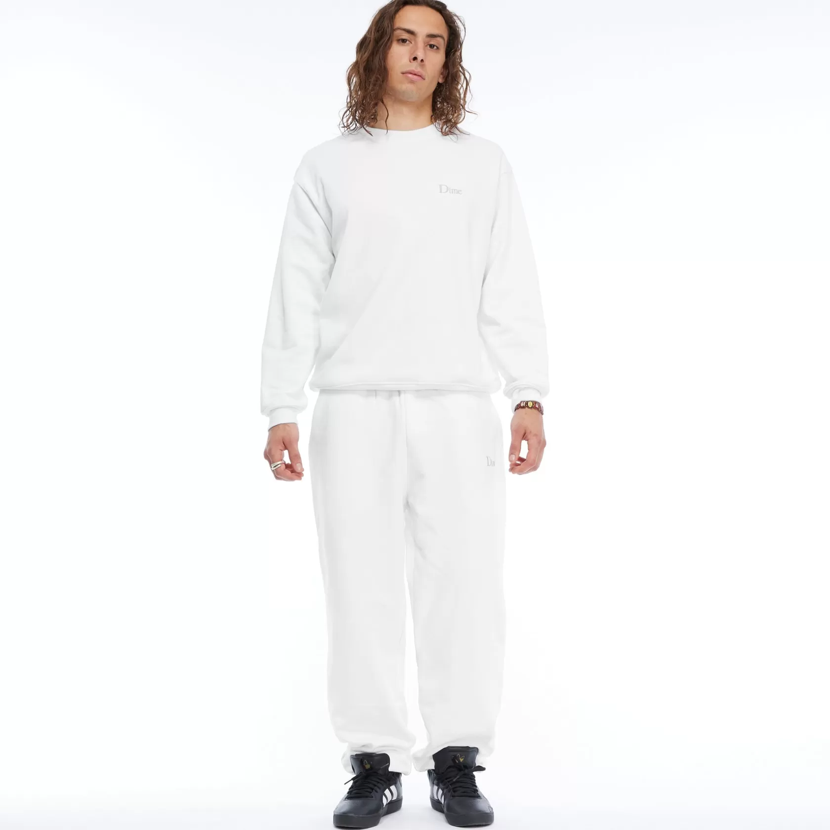 Dime MTL Chandails-Crewneck Classic Small Logo White