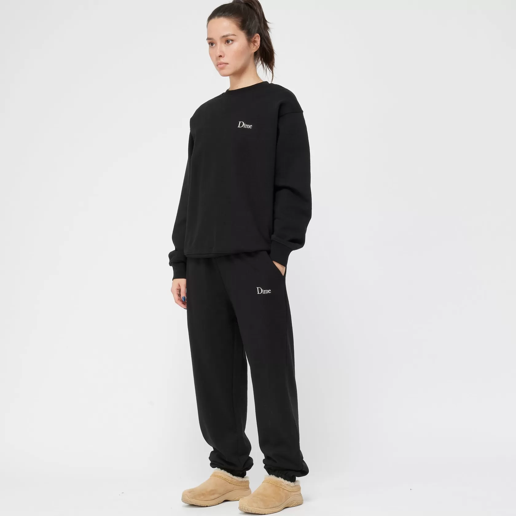 Dime MTL Chandails-Crewneck Classic Small Logo Black