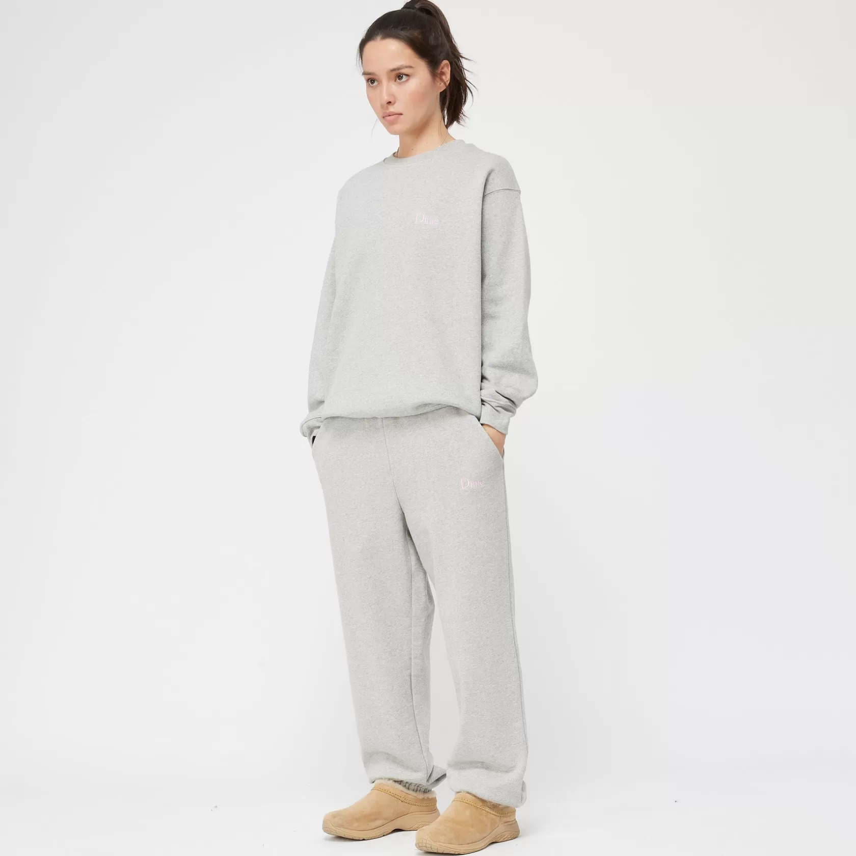 Dime MTL Chandails-Crewneck Classic Small Logo Heathergray