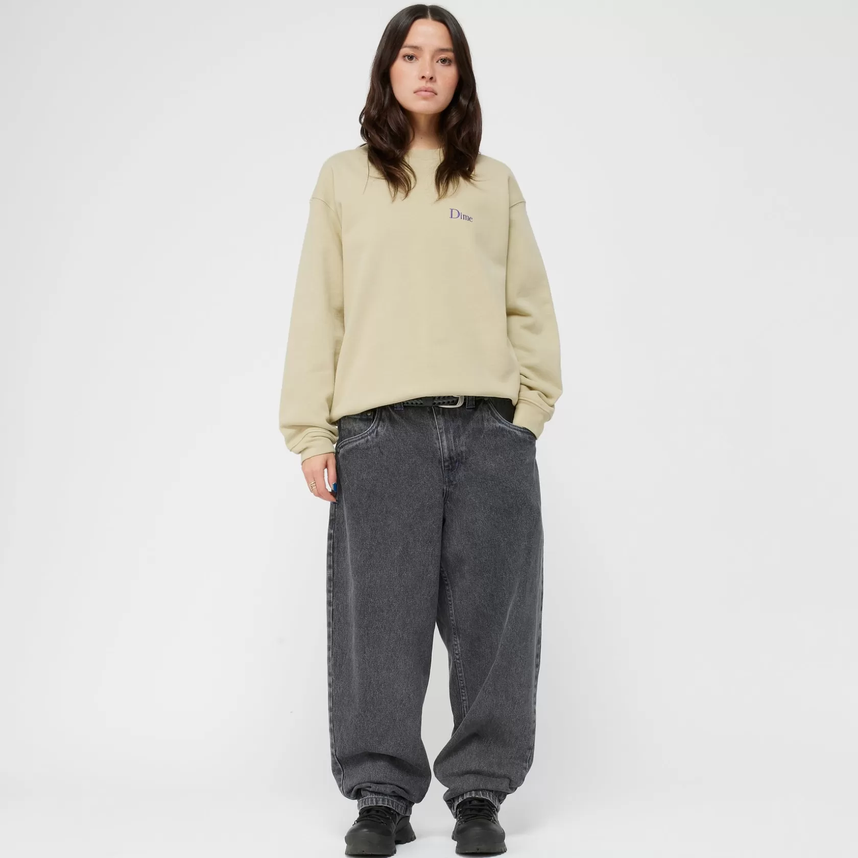 Dime MTL Chandails-Crewneck Classic Small Logo Lightmoss