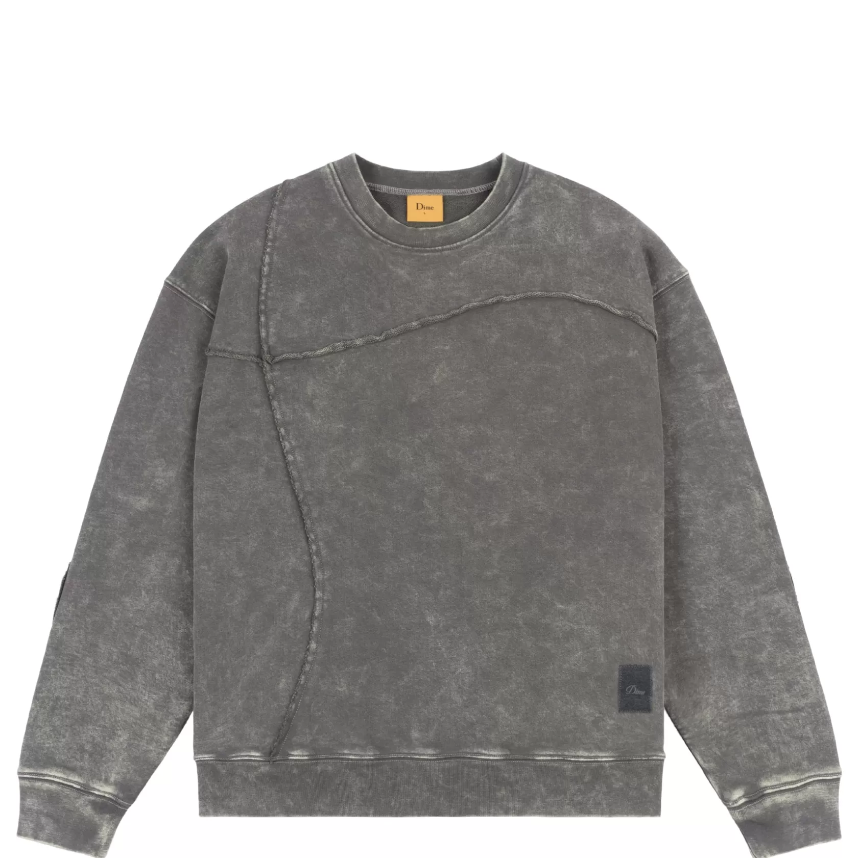 Dime MTL Chandails | Manteaux & Hauts-Crewneck Reverse Stitch Charcoalwashed
