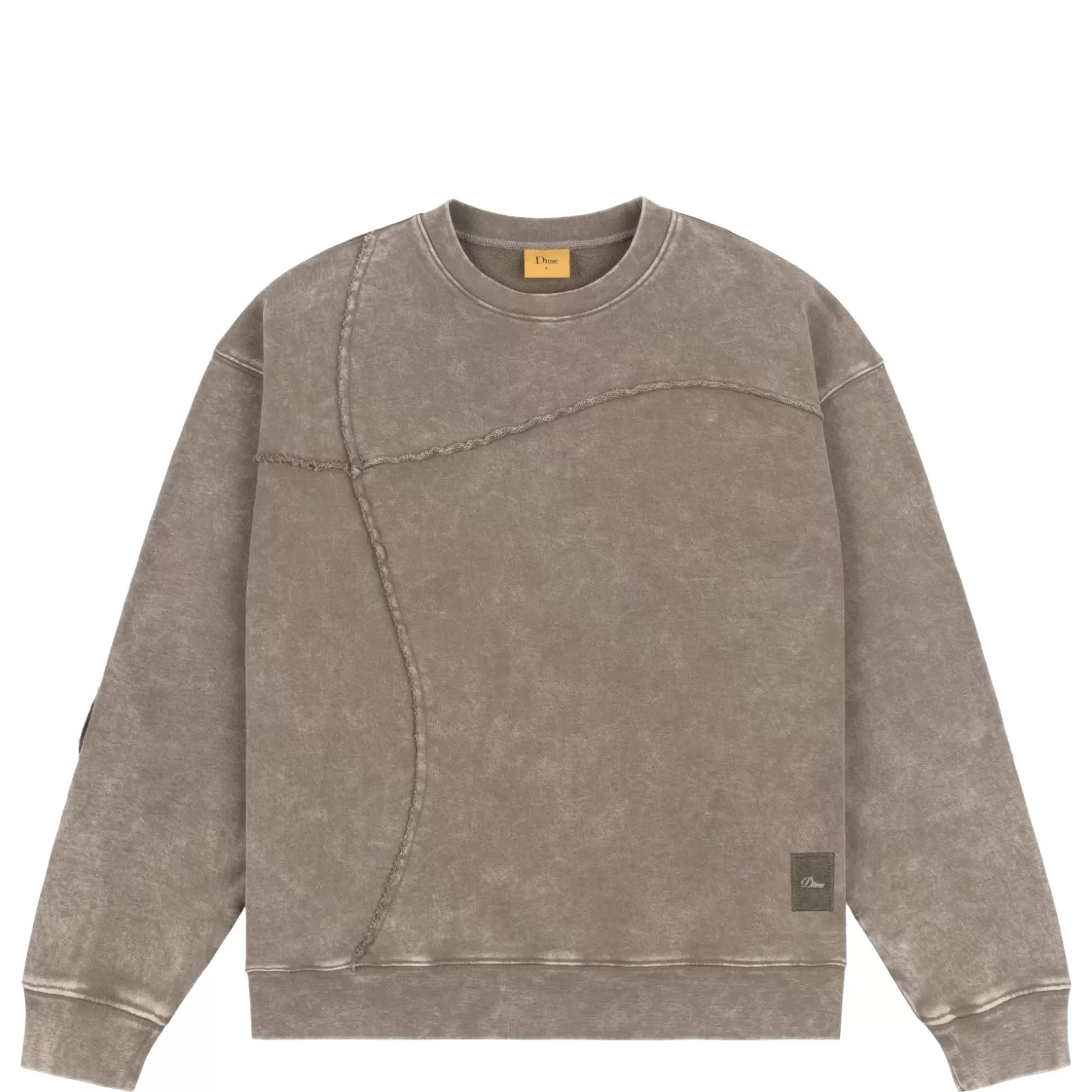 Dime MTL Chandails | Manteaux & Hauts-Crewneck Reverse Stitch Khakiwashed