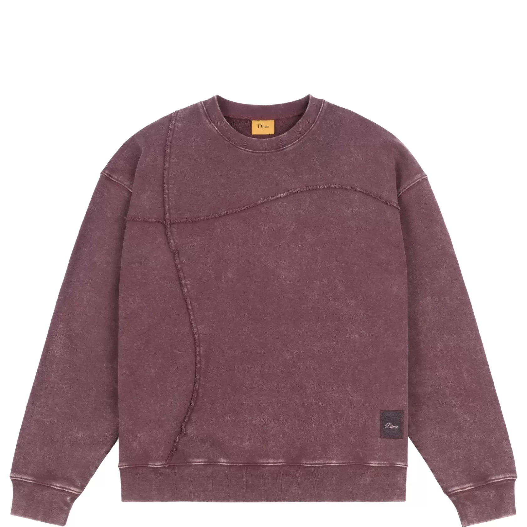 Dime MTL Chandails | Manteaux & Hauts-Crewneck Reverse Stitch Burgundywashed