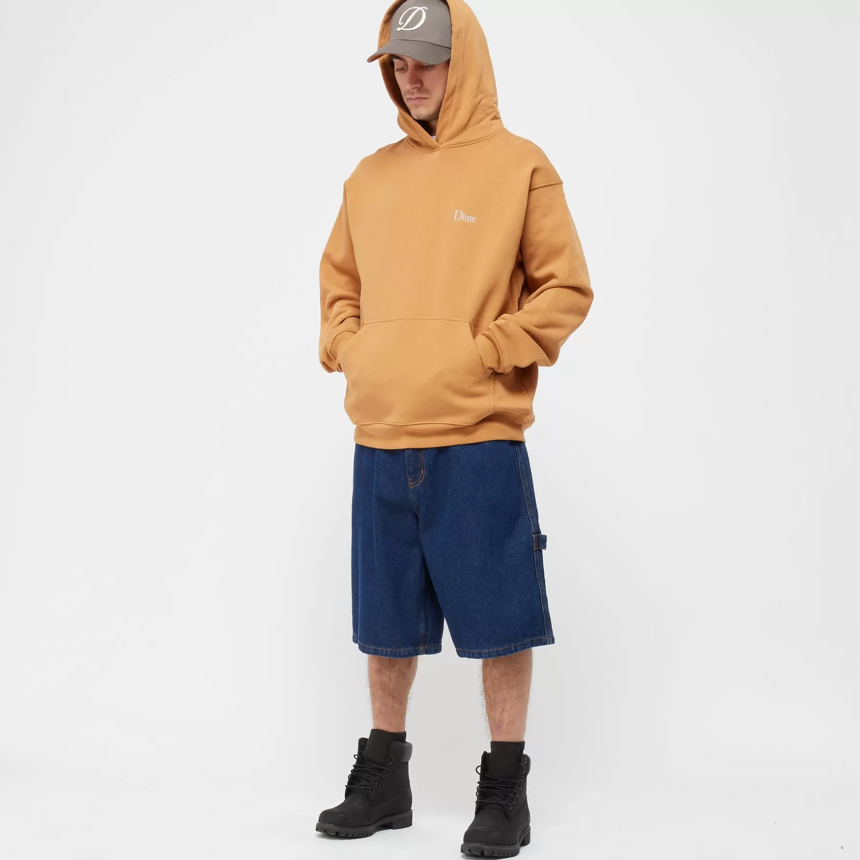 Dime MTL Hoodies-Hoodie Classic Small Logo Almond
