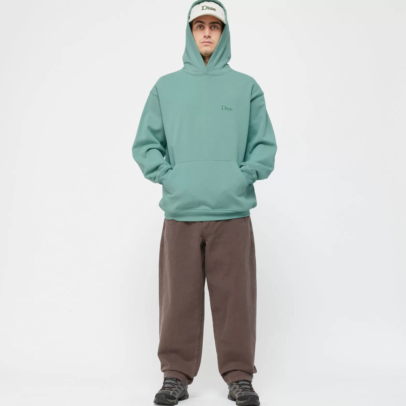 Dime MTL Hoodies-Hoodie Classic Small Logo Seaweed