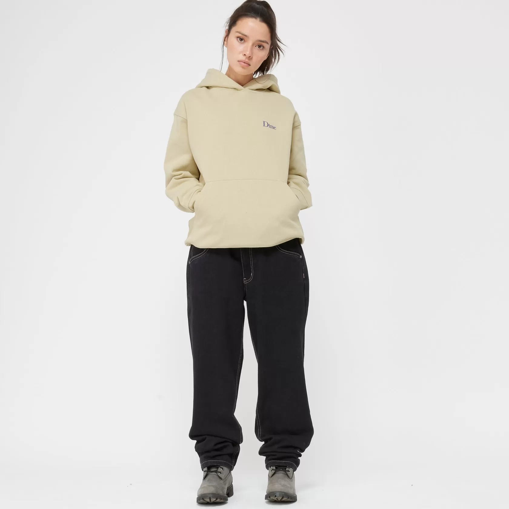 Dime MTL Hoodies-Hoodie Classic Small Logo Lightmoss