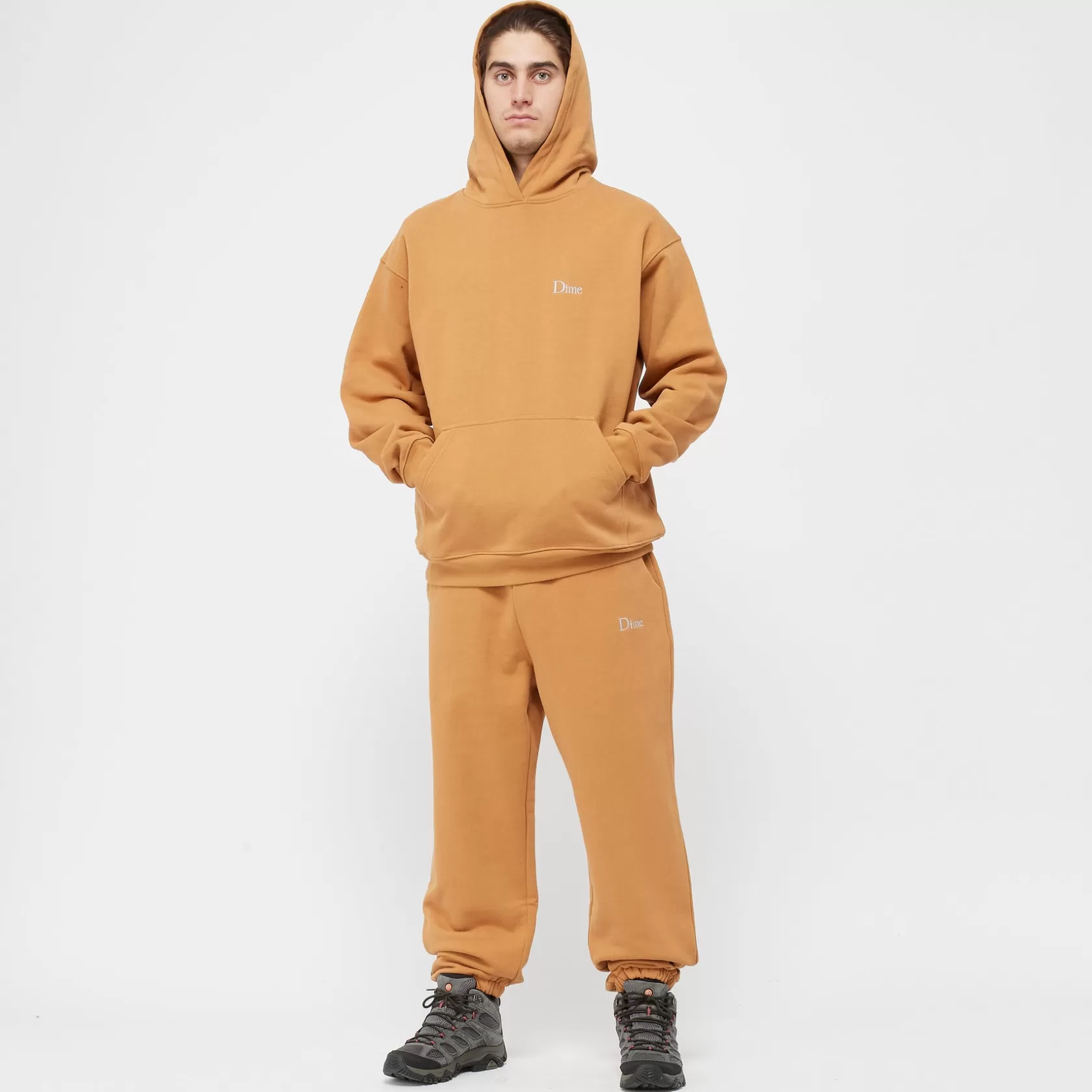 Dime MTL Hoodies-Hoodie Classic Small Logo Almond