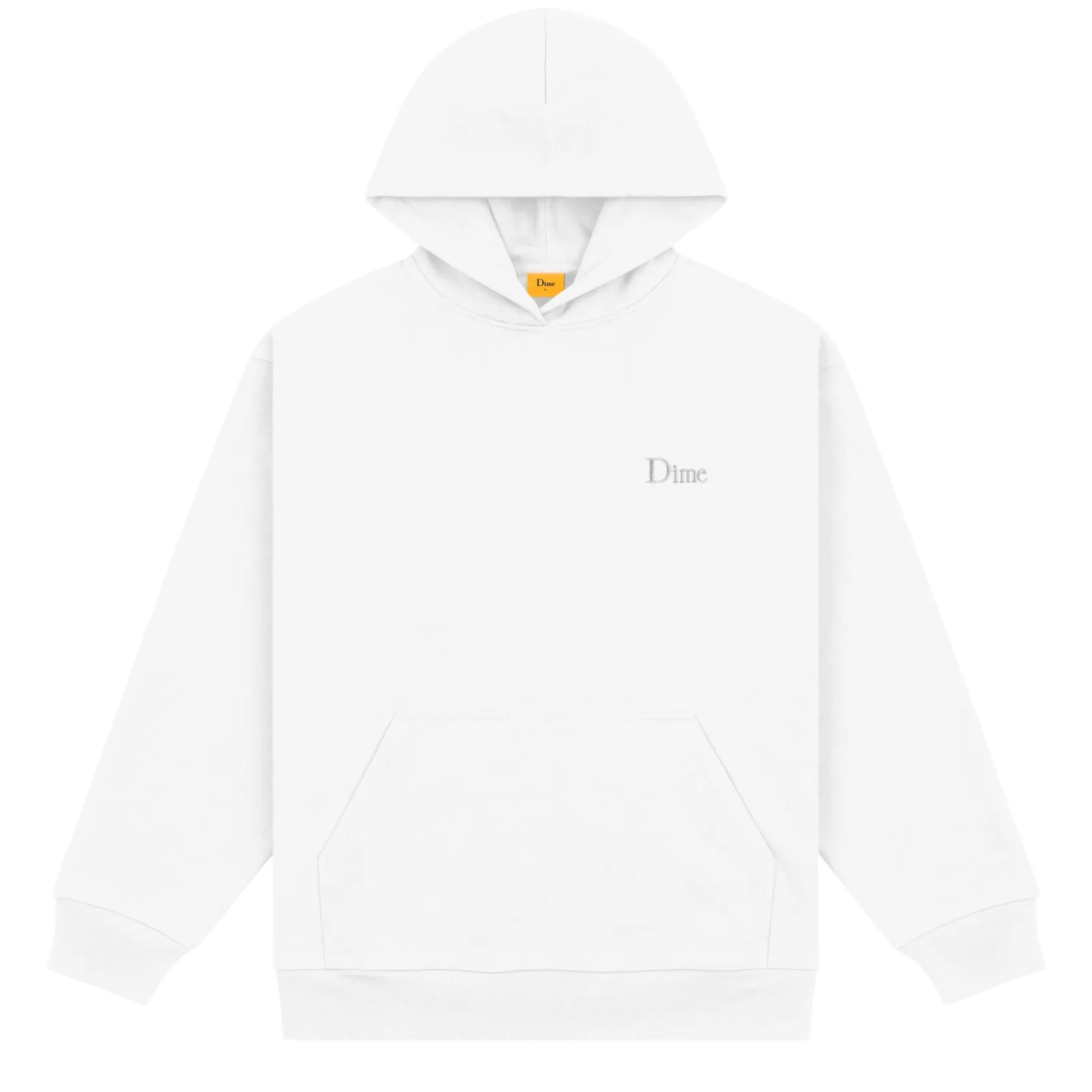 Dime MTL Hoodies-Hoodie Classic Small Logo White
