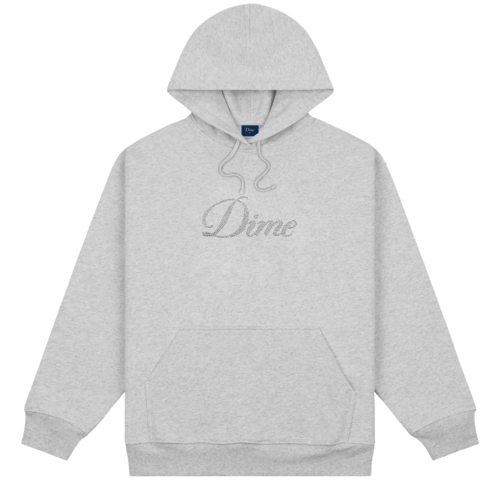 Dime MTL Hoodies-Hoodie Cursive Logo Heathergray