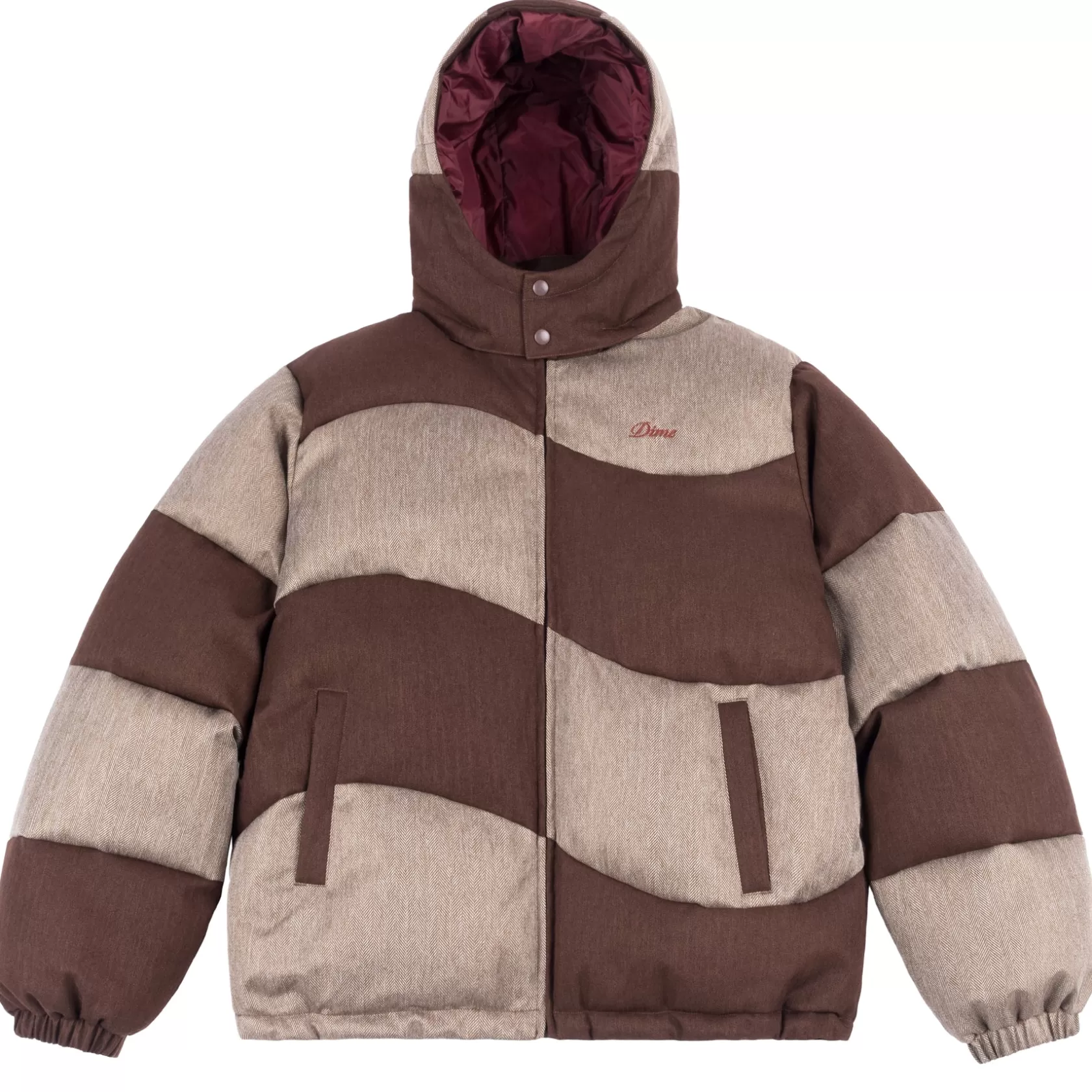 Dime MTL Manteaux & Hauts-Manteau Premium Tweed Puffer Brown