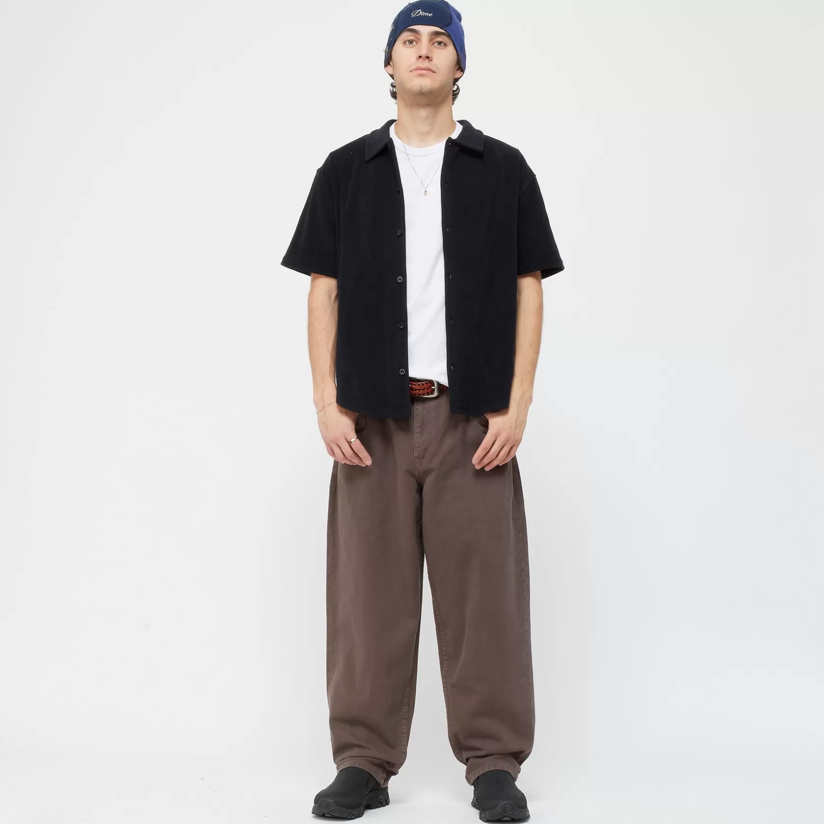 Dime MTL Shorts Et Pantalons-Pantalon Classic Baggy Denim Brownwashed