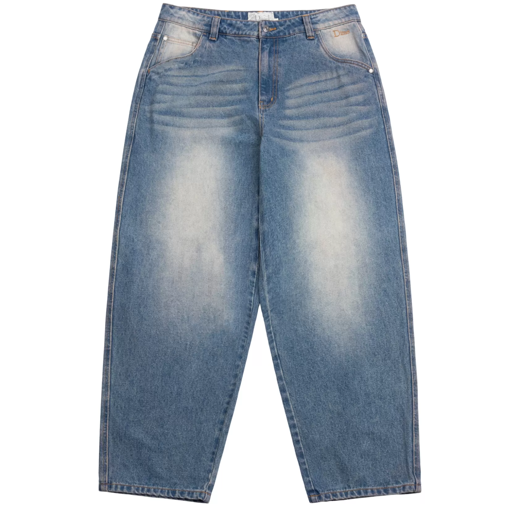 Dime MTL Shorts Et Pantalons-Pantalon Classic Baggy Denim Sandblastedindigo