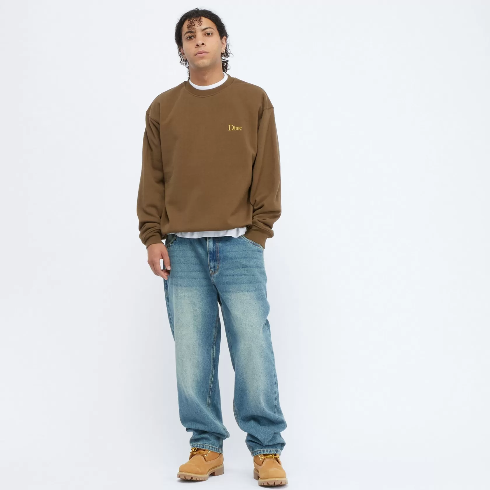 Dime MTL Shorts Et Pantalons-Pantalon Classic Relaxed Denim Sandblastedindigo