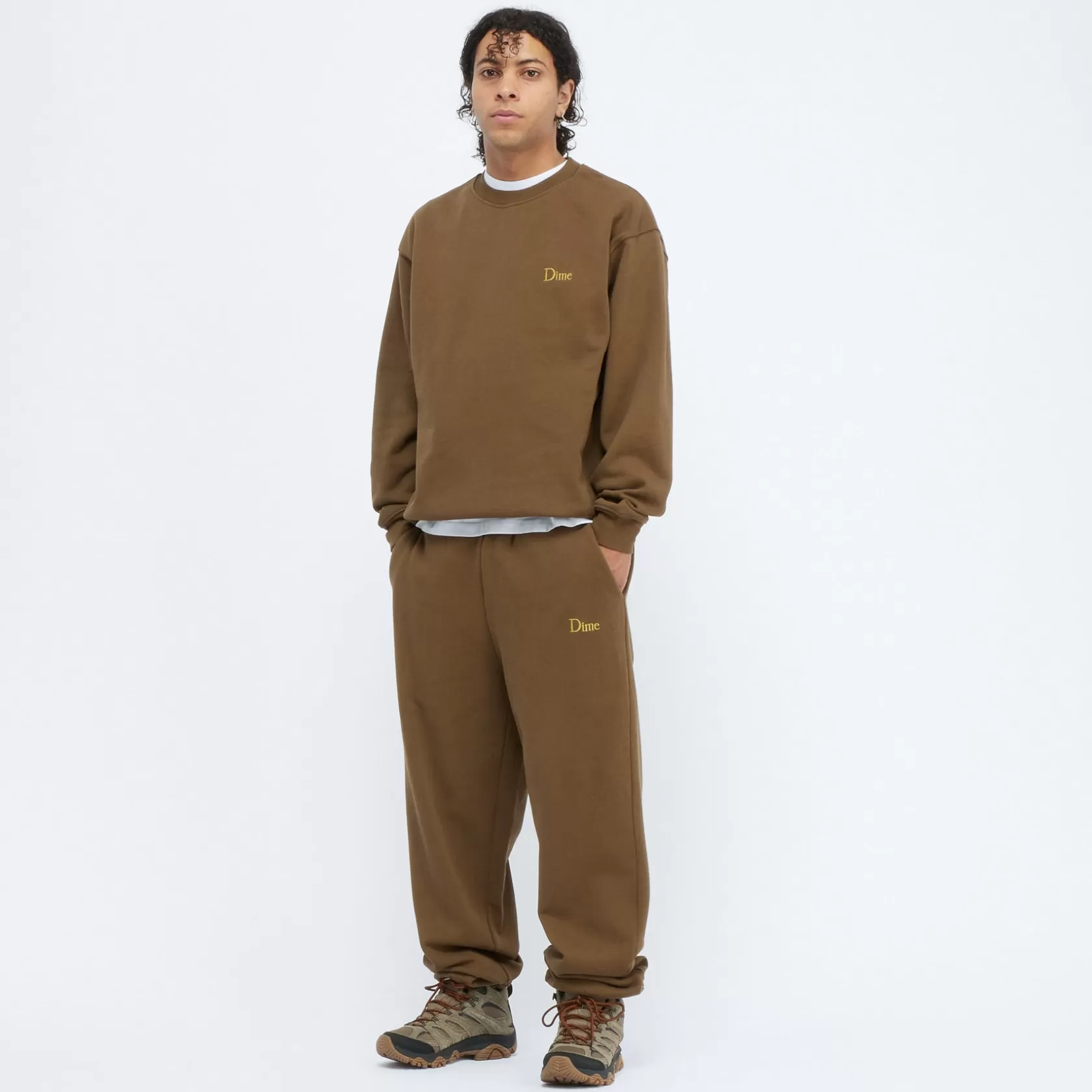 Dime MTL Shorts Et Pantalons-Pantalon Classic Small Logo Darkbrown
