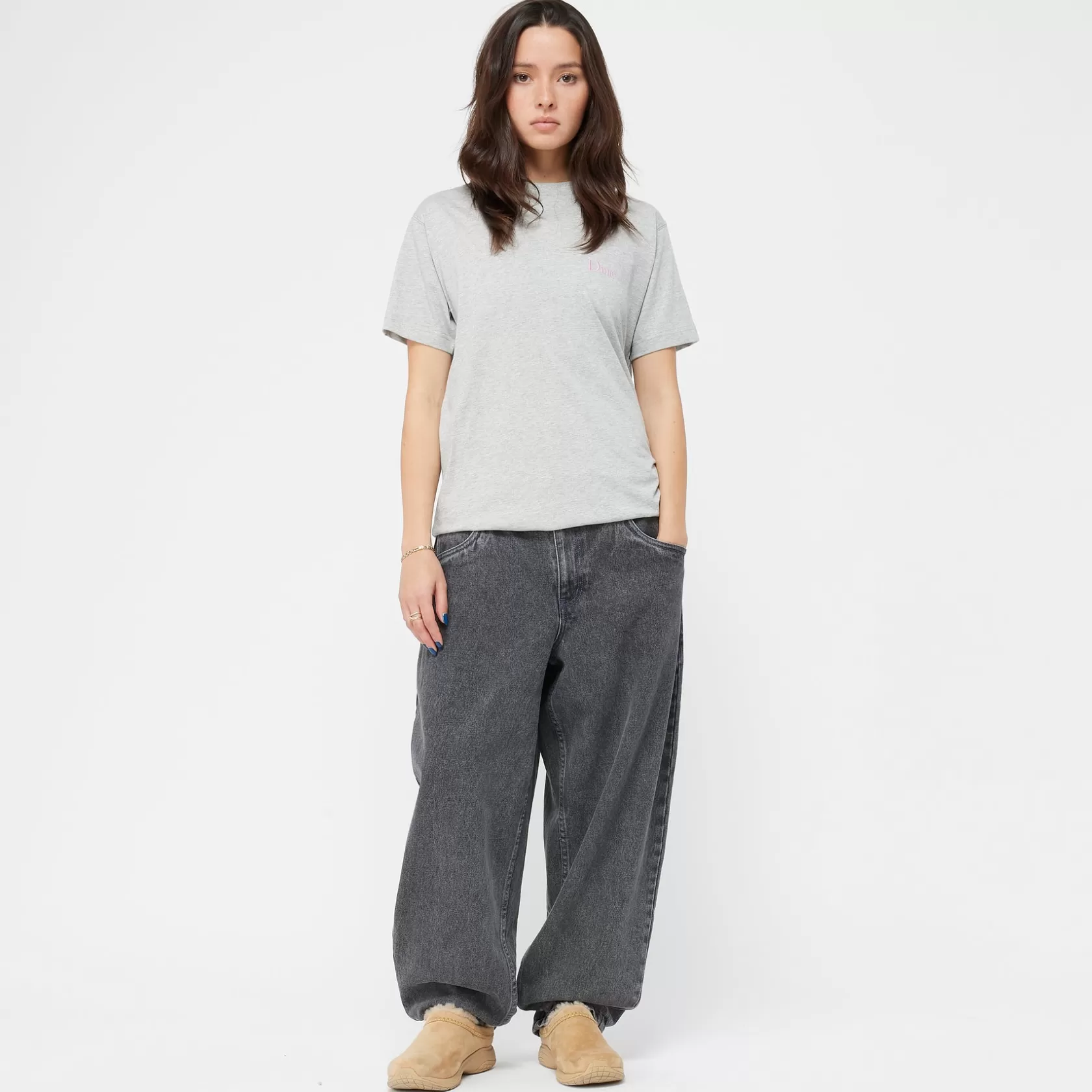 Dime MTL T-shirts-T-Shirt Classic Small Logo Heathergray