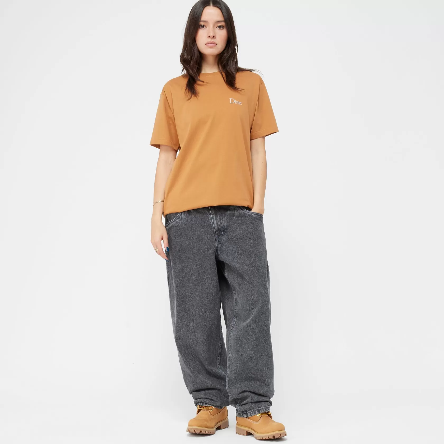 Dime MTL T-shirts-T-Shirt Classic Small Logo Almond
