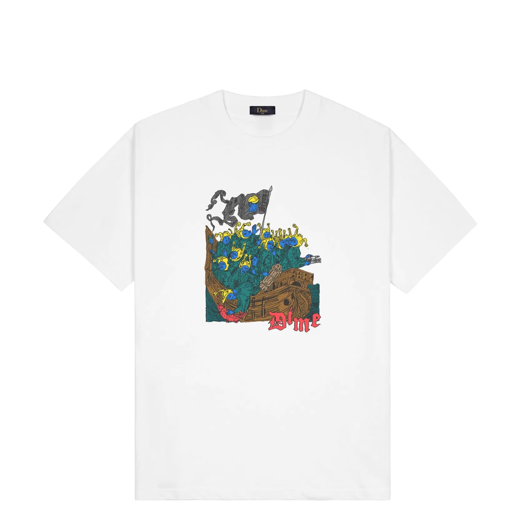 Dime MTL T-shirts-T-Shirt Folly White