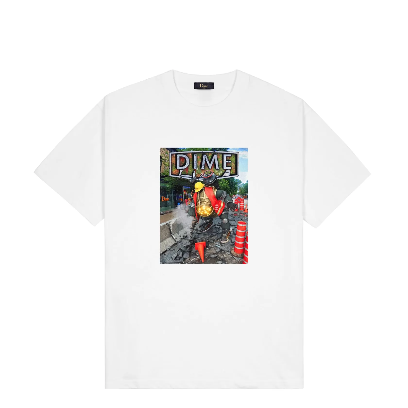 Dime MTL T-shirts-T-Shirt Pothole White