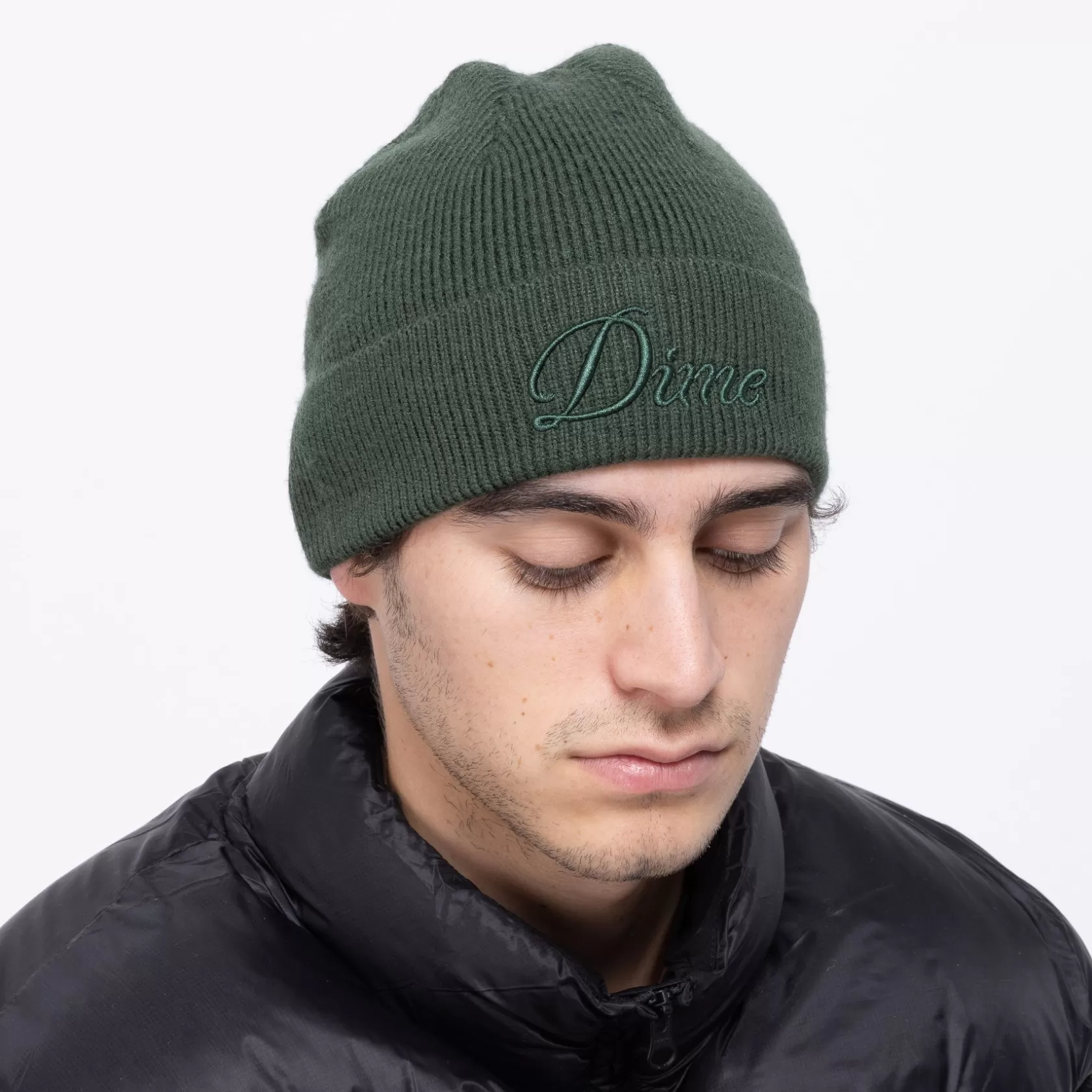 Dime MTL Casquettes & Tuques-Tuque Cursive Wool Fold Forest