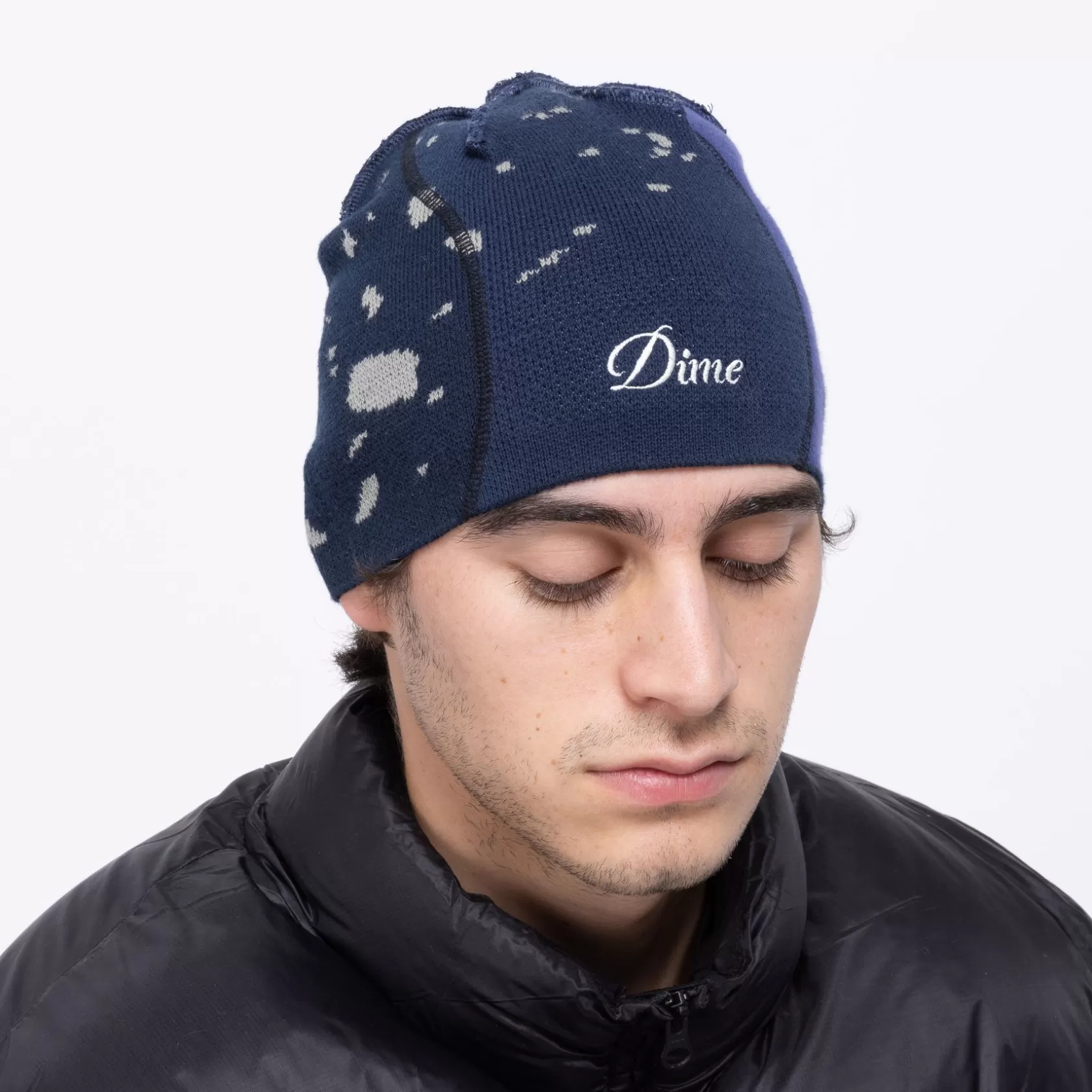 Dime MTL Casquettes & Tuques-Tuque Reverse Stitch Skully Navy