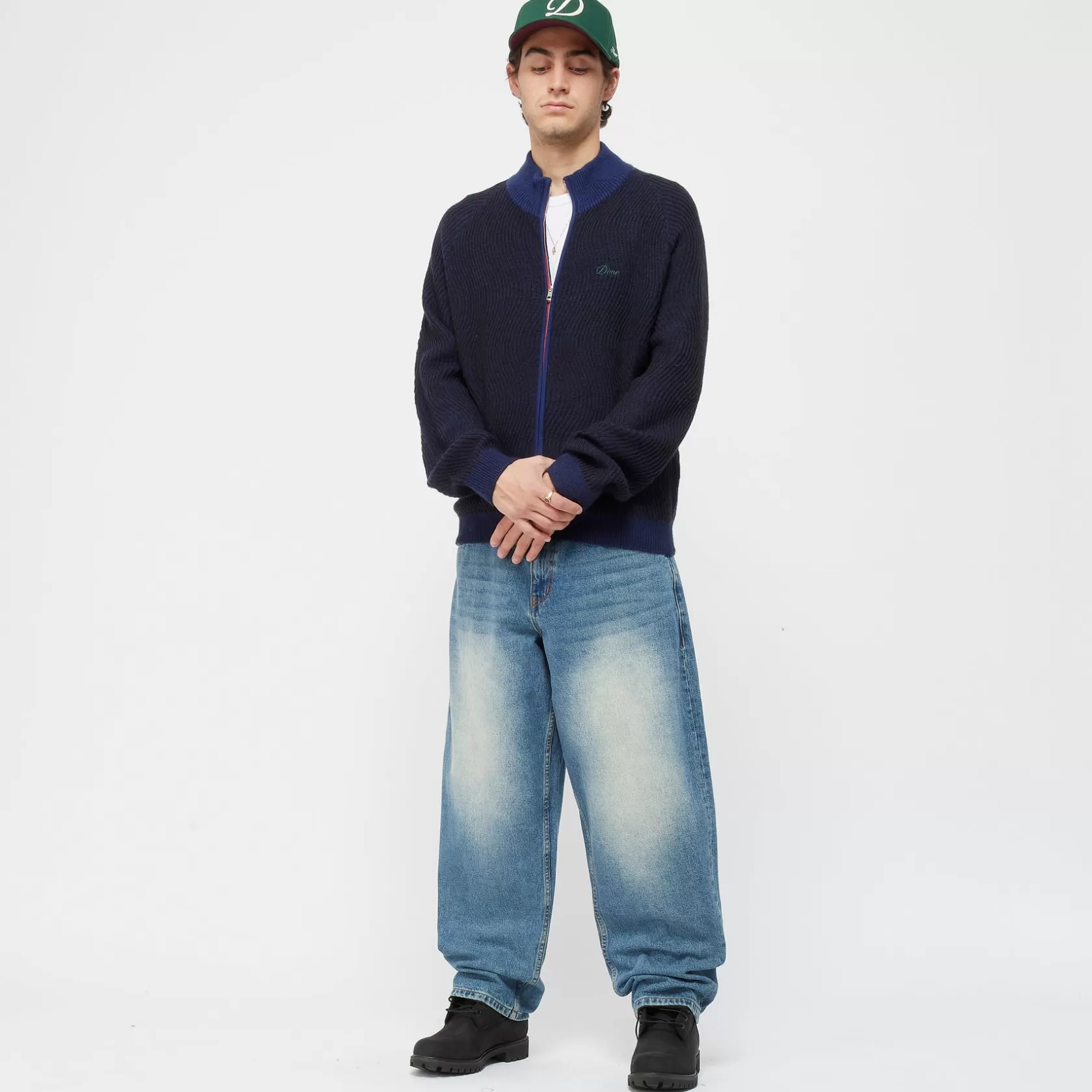 Dime MTL Manteaux & Hauts-Veste Double Zipper Navy