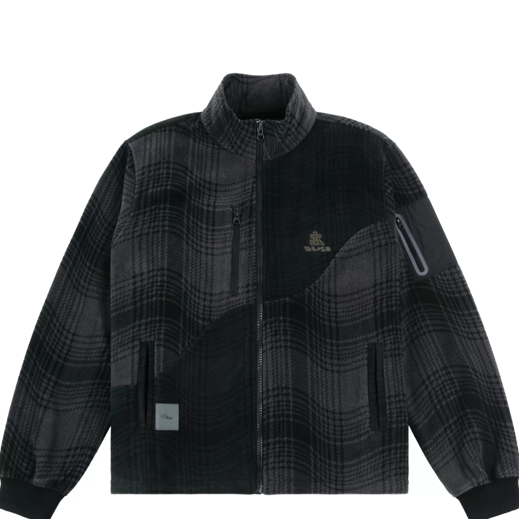 Dime MTL Manteaux & Hauts-Veste Plaid Polar Fleece Gray