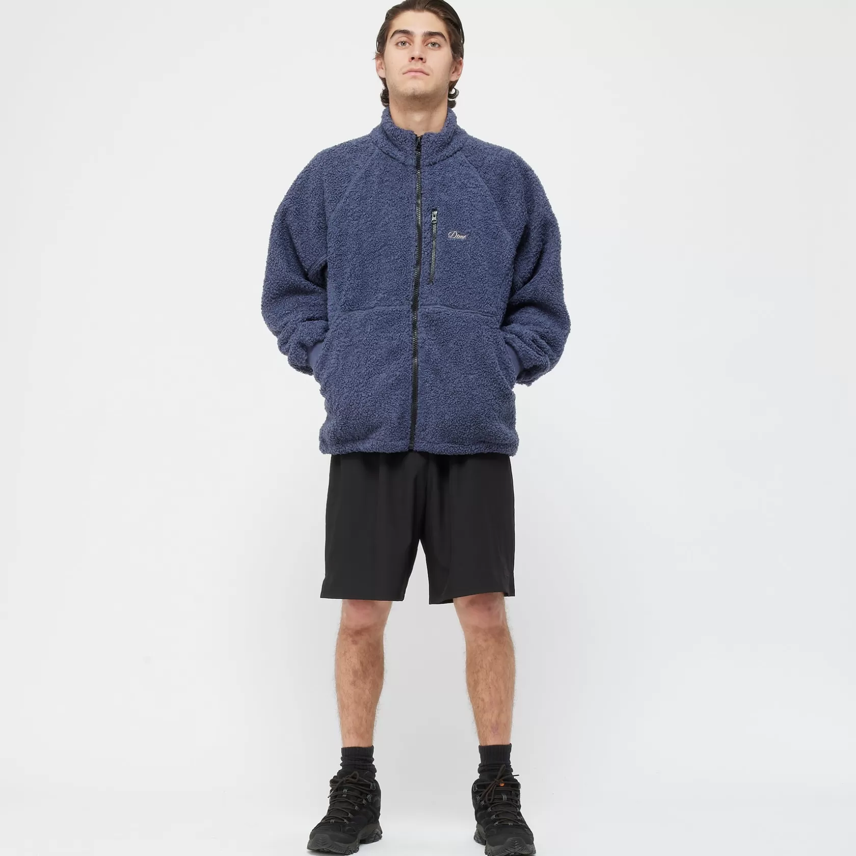 Dime MTL Manteaux & Hauts-Veste Polar Fleece Sherpa Zip Coolgray