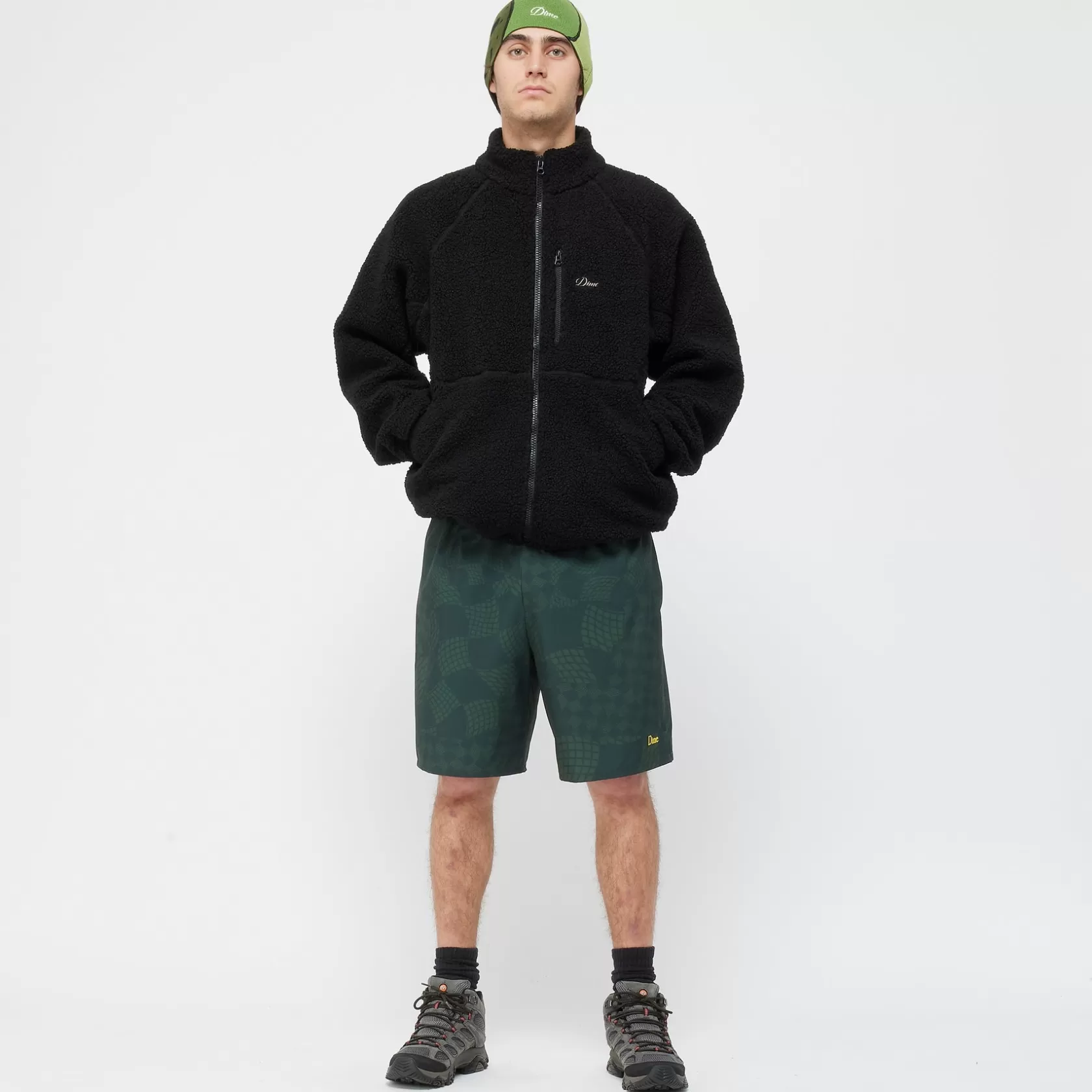 Dime MTL Manteaux & Hauts-Veste Polar Fleece Sherpa Zip Black
