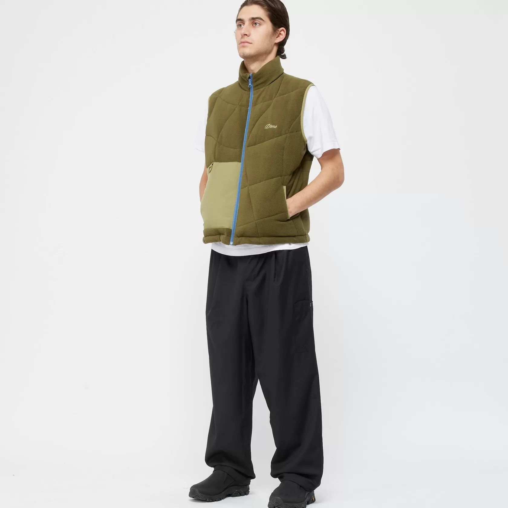 Dime MTL Manteaux & Hauts-Veste Sleeveless Puffer Olive